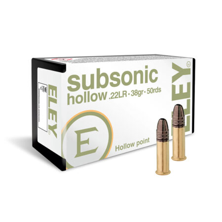 Eley .22lr Subsonic hollow point 38 grain 50rds